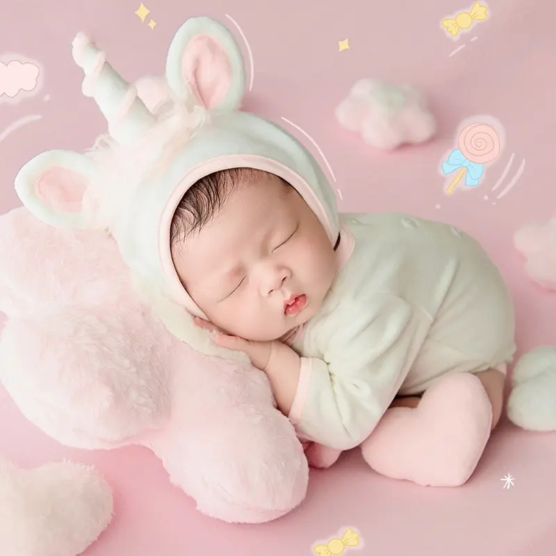 2026 White Horse Pink Theme Set - Newborn Photography Props - Image 4